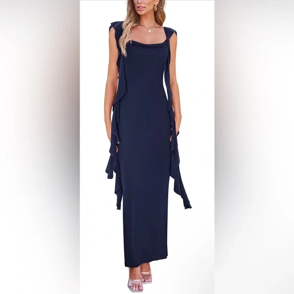 PrettyGarden | Dresses | Prettygarden Wedding Guest Dress Ruffle Formal  Cocktail Party Maxi Bodycon Dress | Poshmark
